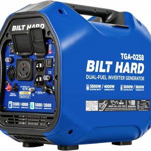 BILT HARD 5500W Dual Fuel Inverter Generator, Gasoline/LPG